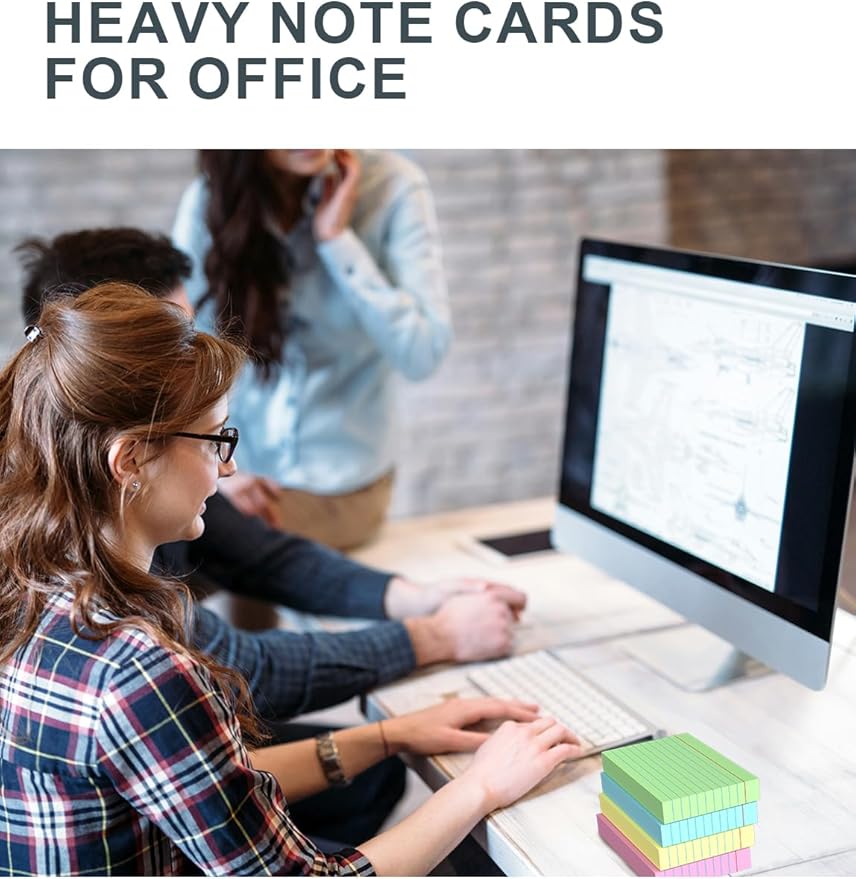 Colored Index Cards 3x5 Inch - 200 Pack, Ruled Index Flash Cards for Studying, Lined Index Note Cards 3" x 5" with Colorful, Heavy Colored Flashcards 3x5 Notecards for Office, Home and School Supplies