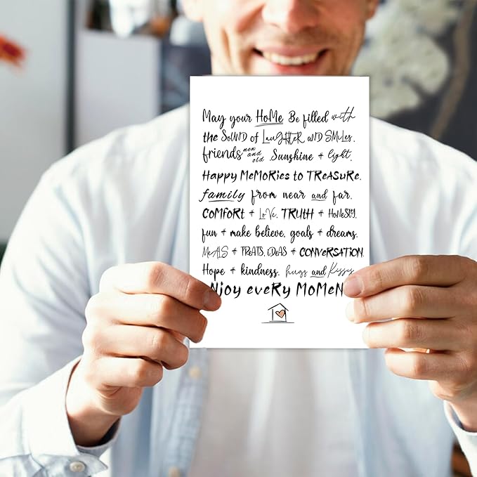 New Home Card, Funny Housewarming Card,Happy New House Congratulations Card,Enjoy Every Moment,New Apartment Card,New House Gifts for Women Men