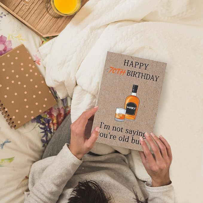 Cool 70th Birthday Gifts for Men Women, Funny 70th Birthday Cards for Him Husband, Unique 70 Year Old Birthday Decorationsfor Mom Dad