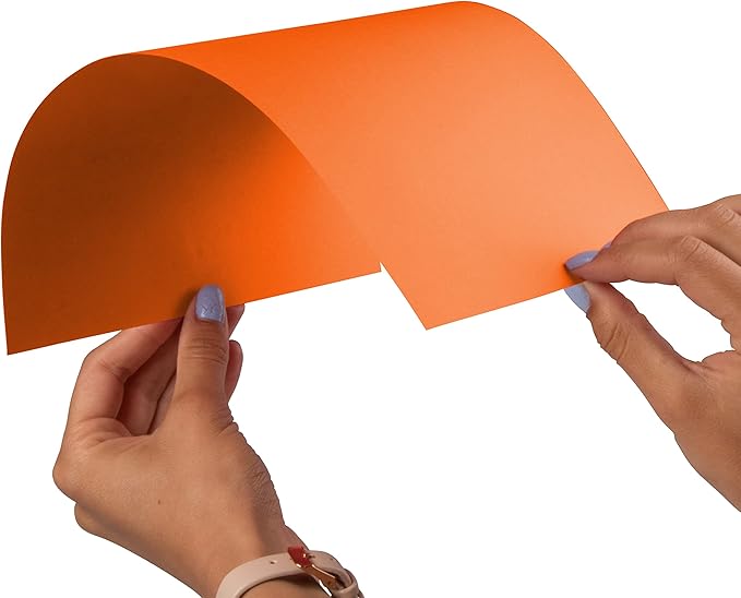 JAM PAPER Colored 24lb Paper - 90 gsm - 8.5 x 11 - Ultra Orange - 100 Sheets/Pack