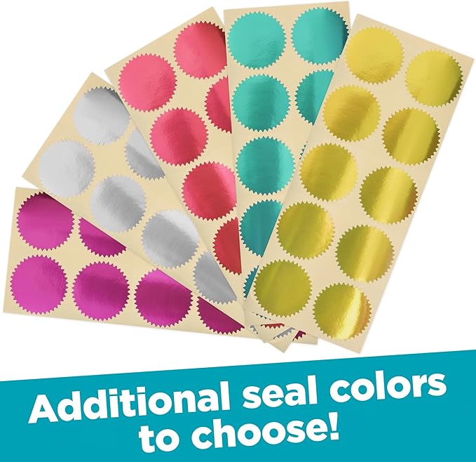 MaxMark Notary Seal Round Embosser for Georgia State - Includes Gold Burst Seal Labels (50 Count)