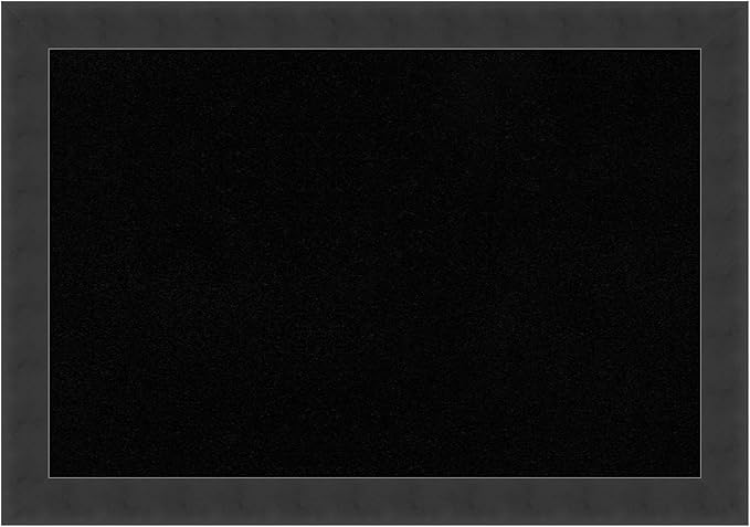 Amanti Art Black Cork Board for Wall, 14x20 Vision Board with Black Wood Frame, Small Corkboard Office Decor for Home Organization, Modern Contemporary Corkboard Pinboard to display items for home