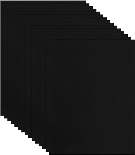 40 Sheets Black Cardstock 8.5 x 11 Printer Paper, 75lb Heavyweight Black Construction Paper Card Stock for Invitatins, Crafting, Memus, DIY Making Cards, School Scrapbooking