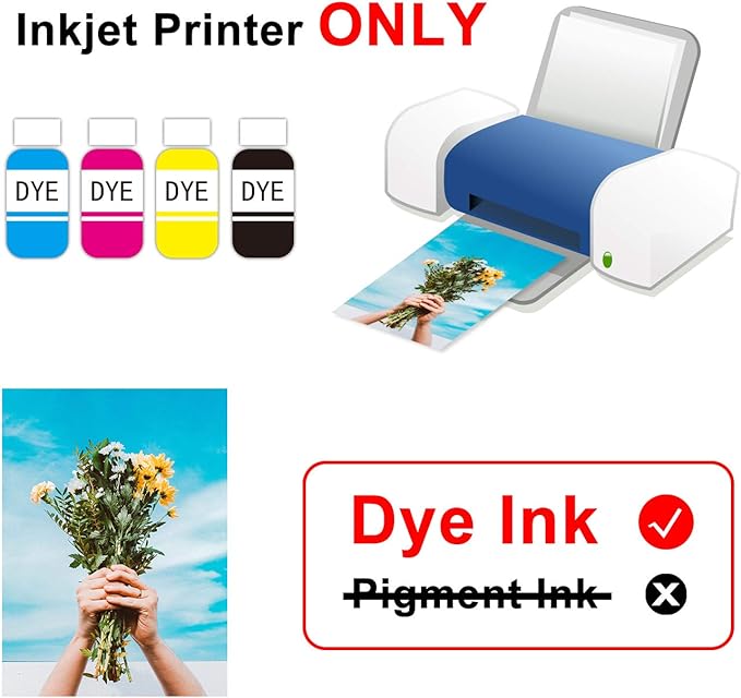 Koala Glossy Inkjet Photo Paper 8.5X11 Inches 48lb 100 Sheets Professional Glossy Photographic Paper Compatible with Inkjet Printer Use DYE INK 180GSM