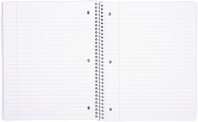 Mintra Office Durable Spiral Notebooks, 1 Subject, (Teal, Wide Ruled 3 Pack), 100 Sheets, Poly Pocket, Moisture Resistant Cover, Strong Chipboard back, For School, Office, Business
