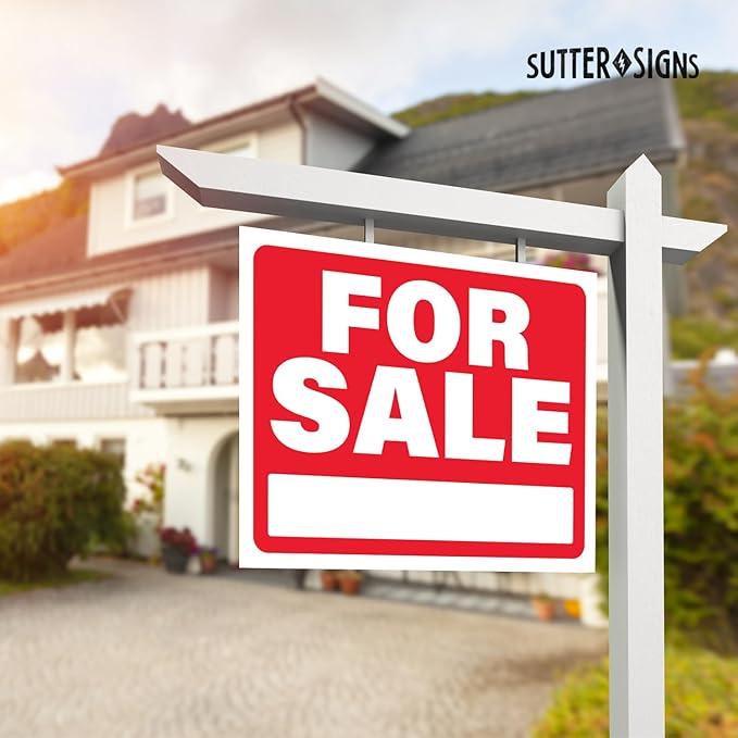 For Sale Signs 12x9, Plastic Signs for Used Car, Trailer, Vehicle for Sale, Waterproof Plastic (Pack of 4)