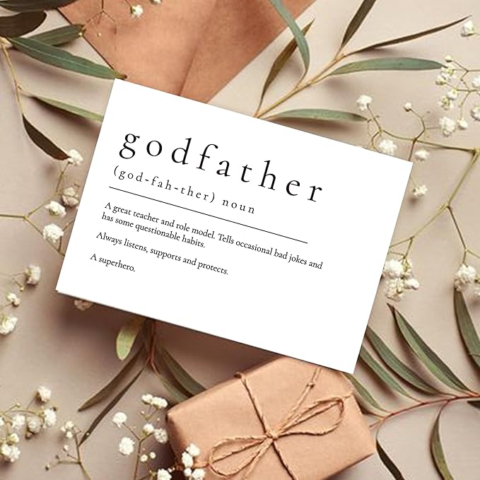 Will You Be My Godfather, God Father's Proposal Card Gifts with Envelope, Cute Gifts for Godather On Wedding Day.（Godfather A）