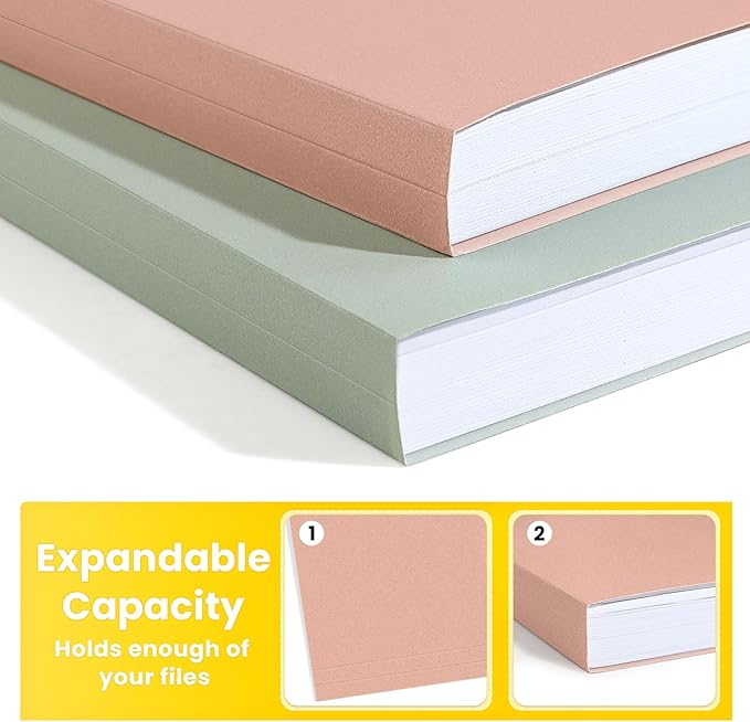 SUNEE File Folders, 30 Pack Manilla Folders 8.5 x 11, Colored File Folders Home Office School Supplies for Documents Files Paper,6 Pastel Colors