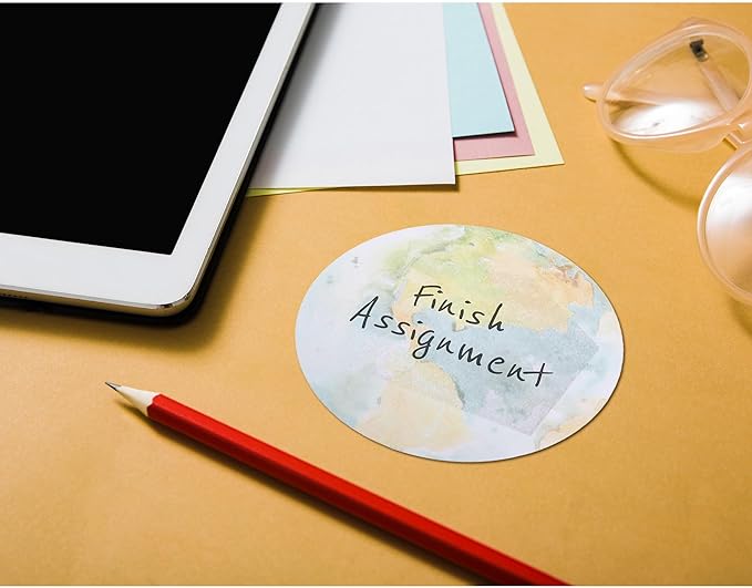 Desk Tech Planet Sticky Notes, 2.75" x 2.75", 2 Pads, 100 Sheets/Pad - Earth Moon Self-Stick Note Pads Self Adhesive Memo for Office, School, Daily Life