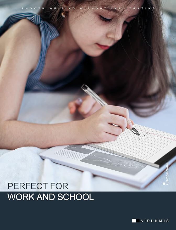 Legal Pads 5x8 Inch Writing Pads for Office Note Pads 5x8 for Work 80 GSM Paper College Ruled Legal Pad To Do List Notepad 30 Sheets 6 Pack Notebook Writing Pad Notepads for Grocery List Shopping List