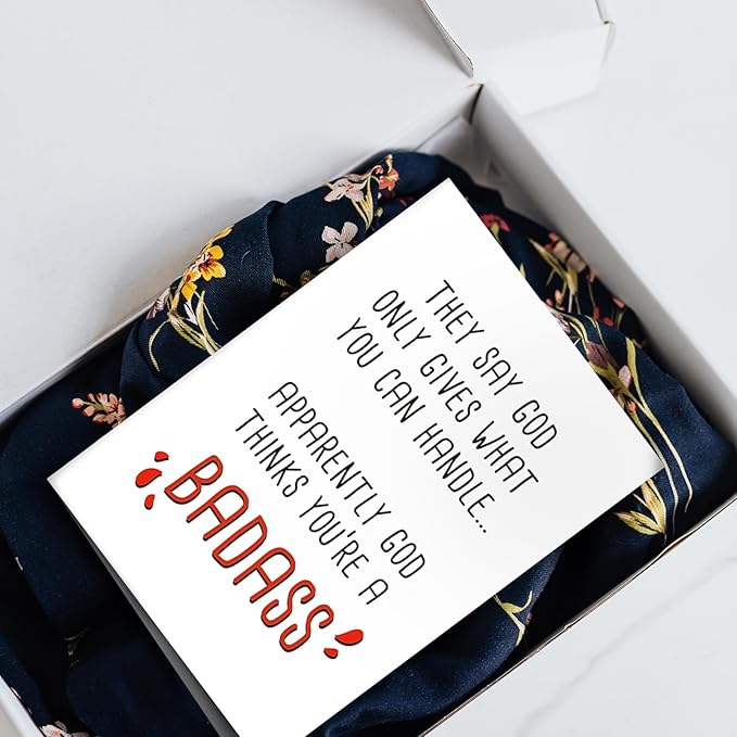 Funny Get Well Greeting Card Gift, Hilarious Encouragement Card, Post Surgery Card, Feel Better Card, God Thinks You're a Badass