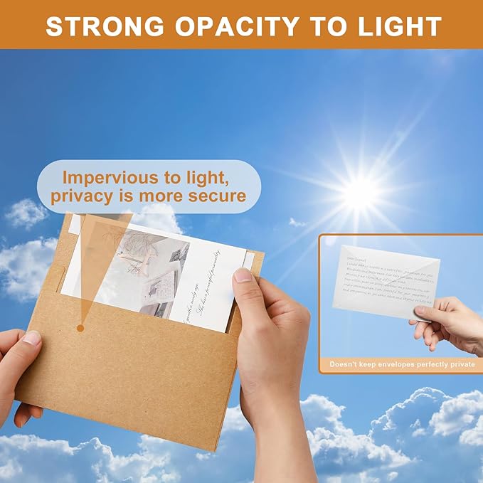 Brown Blank Note Cards and Envelopes 4 x 6 Heavyweight Folded Cardstock and A4 Envelopes Printable Self Seal 20 Packs for DIY Wedding Invitations, Party, Thank You Cards, Greeting Cards