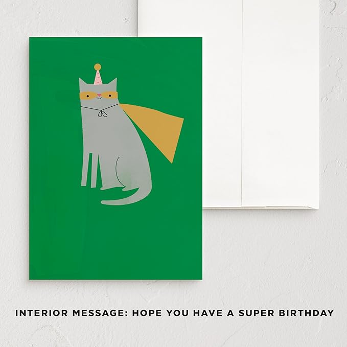 Minted Birthday Greeting Cards Pack, Birthday Cards Variety Pack, Stylish & Curated Foldable Happy Birthday Cards with Envelopes, Blank & Messages Inside, Designed by Independent Artists, Set of 5