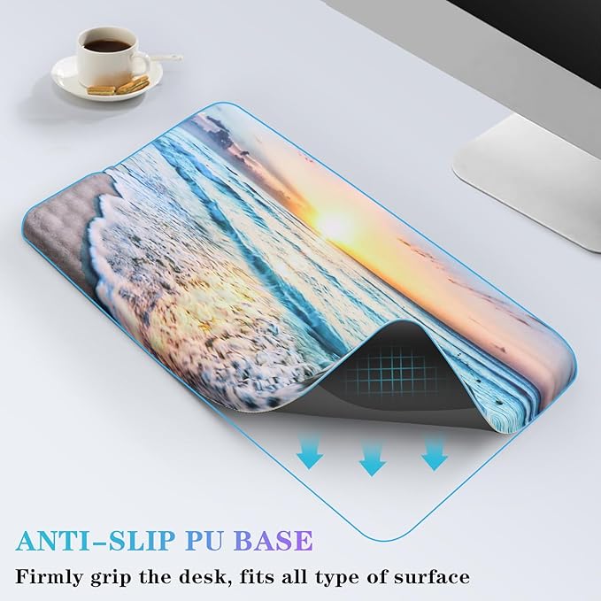 Computer Keyboard Stand with Wrist Rest, Ergonomic Tilted Keyboard Holder - Keyboard Riser with Wrist Pad - Keyboard Tray Support for Office Home - Beach