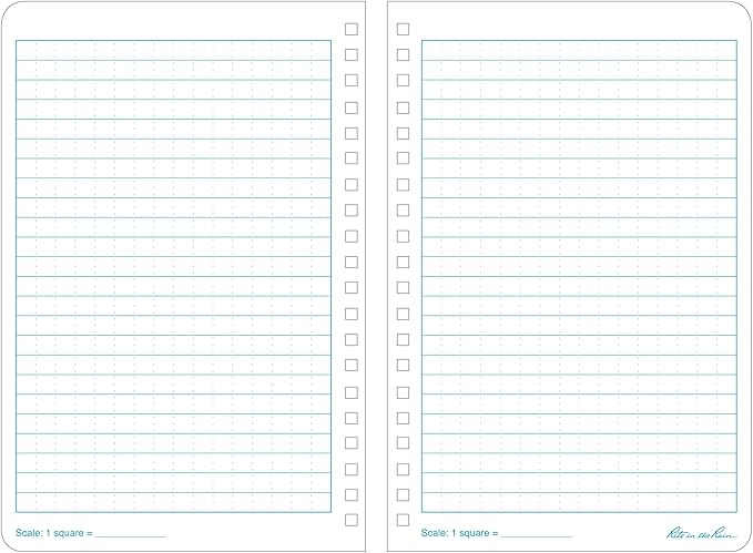 Rite in the Rain Weatherproof Side Spiral Notebook, 4.625" x 7", Yellow Cover, Universal Pattern (No. 373)