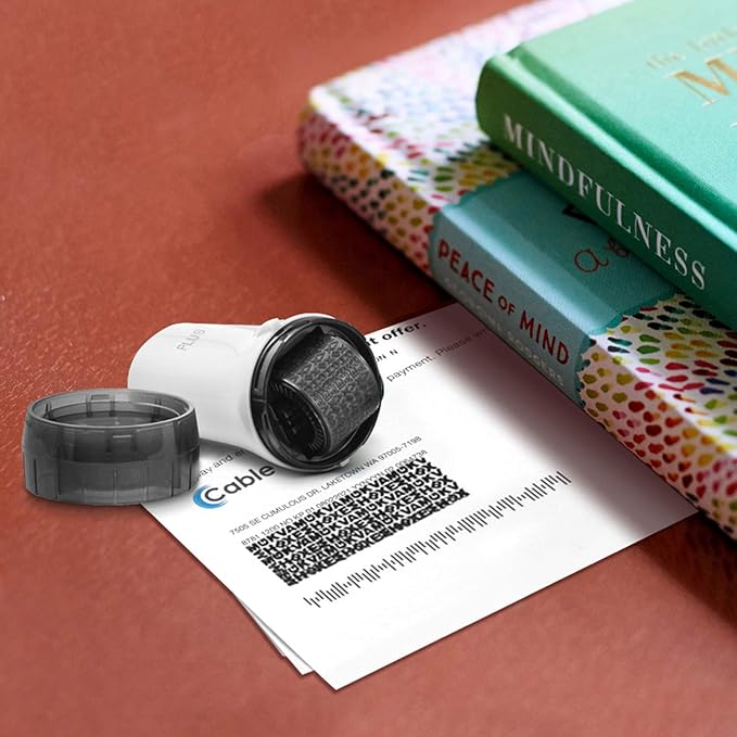 Guard Your ID Advanced Security Roller 2.0 for Identity Theft Prevention Stamping White