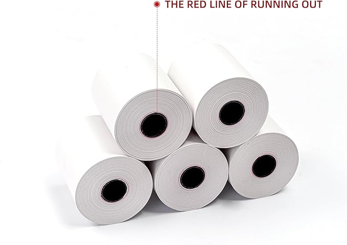 50 Rolls, GOLDEN WIND Thermal Paper Receipt Roll, 3 1/8" x 119', Premium Quality 55GSM for Cash Register/POS Thermal Printer Receipt, BPA Free White.