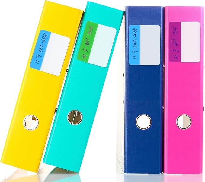 Jovitec 800 Pcs 40 Sets Sticky Tabs 2 Inch Colored Index Tabs Writable and Repositionable Labels for File Folders Books Reading Notes Classify File(Fresh Colors)