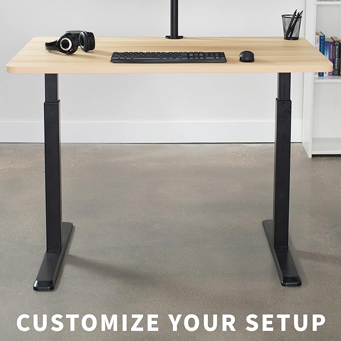 VIVO Universal 48 x 30 inch Solid One-Piece Table Top for Standard and Sit to Stand Height Adjustable Home and Office Desk Frames, Light Wood, DESK-TOP48-30C