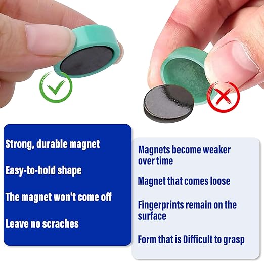 40 Pack Small Fridge Magnets,20MM Colorful Round Magnets for Whiteboard, 8 Colors Refrigerator Magnet,Small Cute Magnet for Decorative Locker Kitchen Office