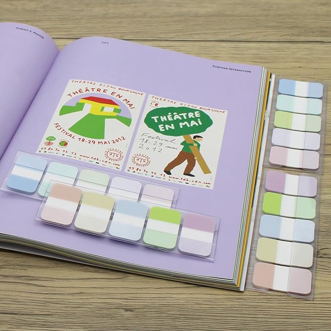 Tabs Flags Assorted Colors, 0.98 x 1.71 Inch Sticky Tabs, Easy to Post, 4 On-The-Go Dispensers/Pack, 400 Pages Total
