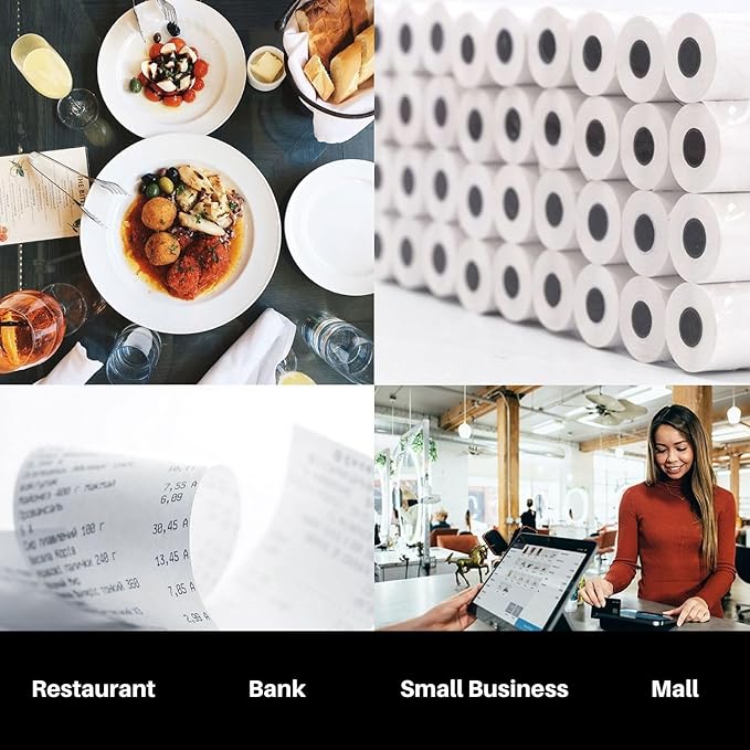 3 1/8” x 230' Thermal Paper Rolls - BPA FREE – MADE IN USA - Receipt paper rolls – Point of Sale Cash Register - Thermal printer paper - Credit Card Paper - for POS systems (1 Case - 30 Rolls)