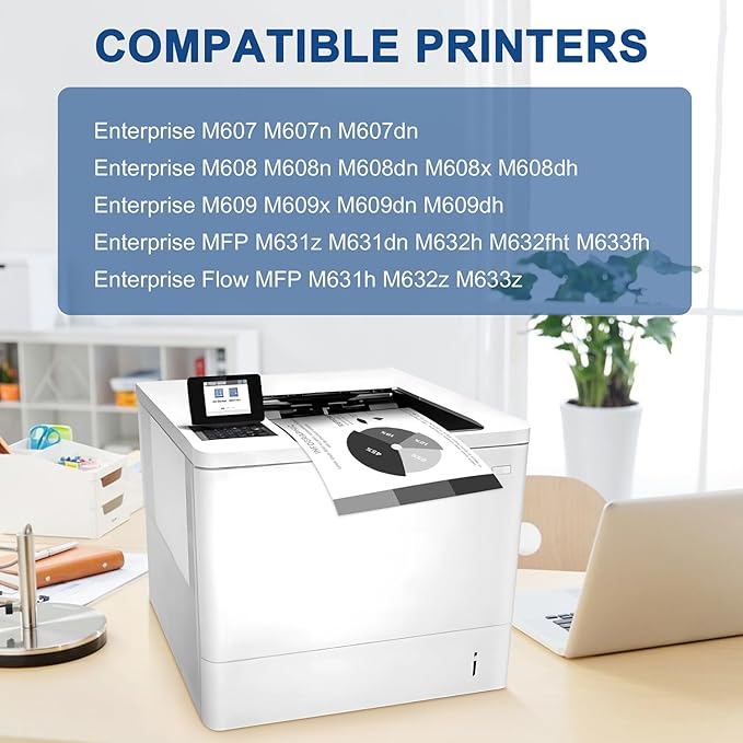 37A Toner Cartridges 2 Pack Black CF237A(with Chip) Compatible for 37A Toner Cartridges Work for Enterprise M607n M608dn M609 M608n M607dn MFP M632 M631 Printer (2 Pack, Black)