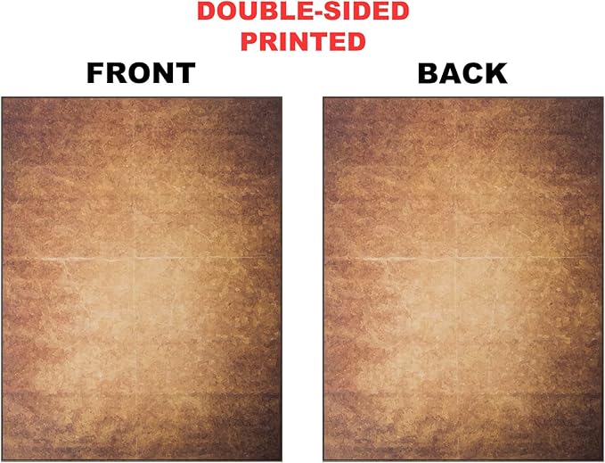 50 Pirate Scrolls Vintage Paper | Burned Edge Aged Paper | For Creating Treasure Map, Timeless Writing, Drawing, Scrapbooking Projects | Ink Jet and Laser Printer Friendly | 8.5 x 11 Inch (50 Sheets)