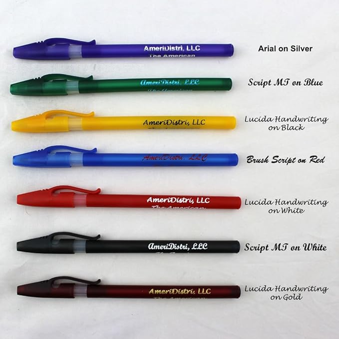 ezpencils - Personalized - Solid Assorted Color body with a white Silicone Gripper - Willowy Pens - Free Personalization