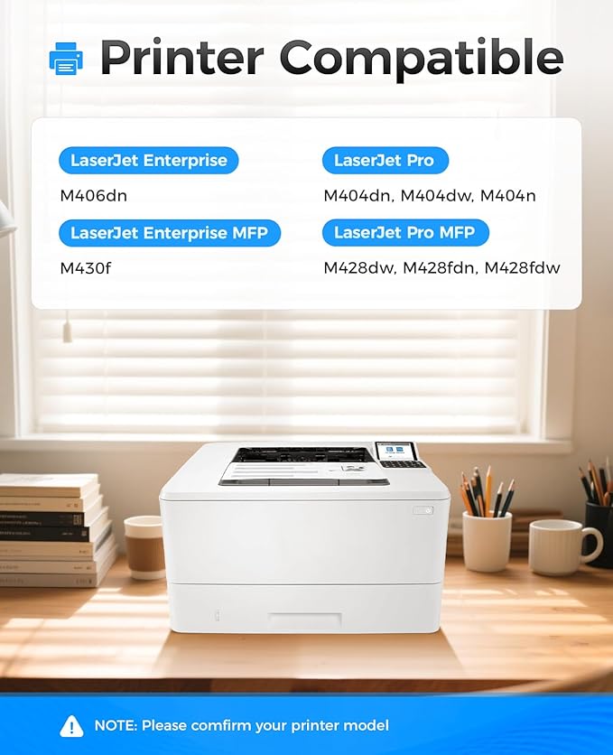 58X Black Toner Cartridge 2-Pack with chip High Yield Replacement for HP 58X CF258X Compatible with HP Laserjet Pro MFP M428dw M428fdn M428fdw M404dn M404dw M404n Enterprise M430f M406dn Printer Ink