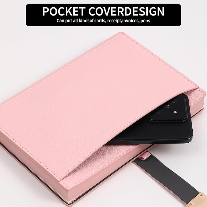 Textured Hardcover Lined Journal for Women Men Magnetic Buckle A5 Leather Journal Notebook with Gift Box 300 Pages 67 lb./100 gsm Paper College Ruled Journaling Notebook for Writing Work School Daily Diary