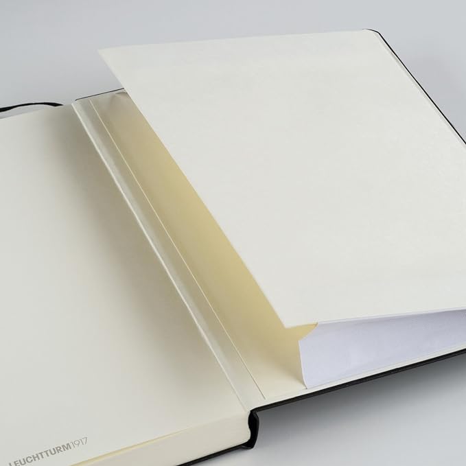 LEUCHTTURM1917 - Notebook Hardcover Medium A5-251 Numbered Pages for Writing and Journaling (Navy, Plain)
