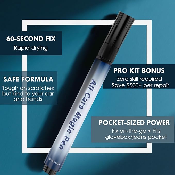 All Cars Magic Pen, Car Scratch Remover, Quick Fix for Scratches and Paint Damage, Weatherproof Fits All Car Colors (2pcs)