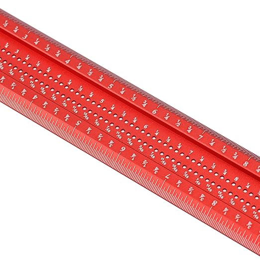 Woodworking Scriber T-Square Ruler 12in with Thoughtful Support Lips, Architect Ruler for Carpenter Work, Layout and Measuring Tools…