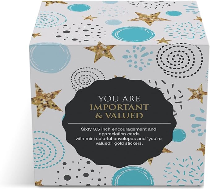 Dessie 60 You Are Important Encouragement Motivational Quote Cards. Inspirational Positive Affirmations. Post-It Note Size Cards with Envelopes and Sealing Stickers. Appreciation Cards. Thoughtful