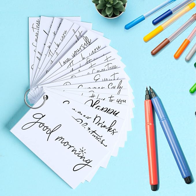 300 Pack White Blank Index Cards 3x5 Unlined Note Cards, Goefun 80lb Heavy Duty Cardstock Thick Paper for Postcards, Photo Paper, Syllable Boards