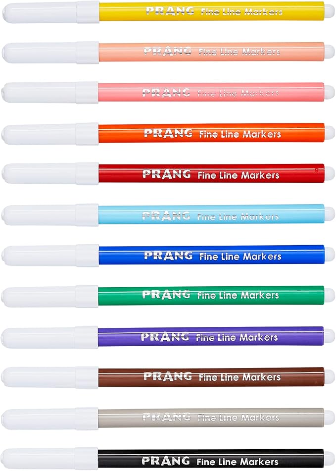 Prang Classic Art Markers Classroom Pack, Fine Tip, Assorted Colors, 144 Count