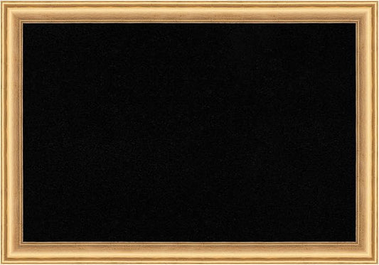 Amanti Art Black Cork Board for Wall, 14x20 Vision Board with Gold Wood Frame, Small Corkboard Office Decor for Home Organization, Casual Corkboard Pinboard to Display Items for Home Organization in