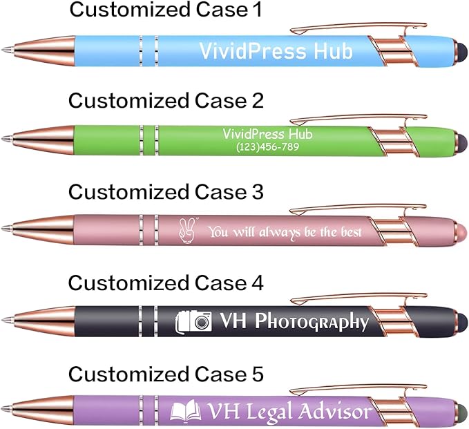 Bulk Custom Personalized Pens with Name & Logo Printing Perfect for Business, Graduation Gifts & Party Events 12 to 1008 Pieces Pack Ballpoint Pens