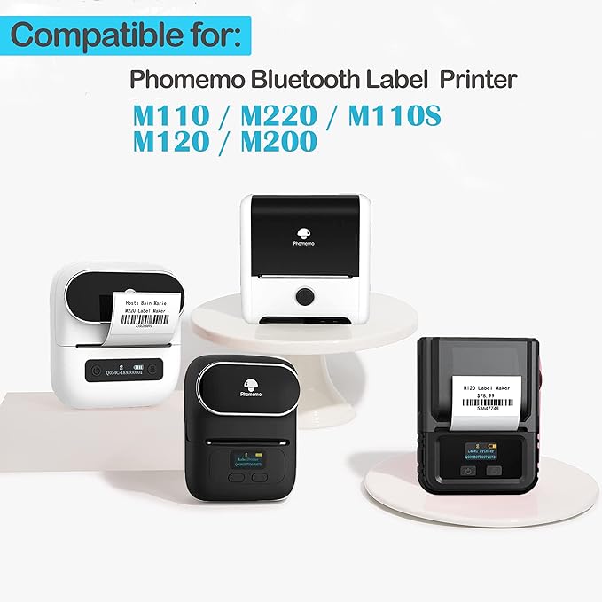 Phomemo 2 Inch Circle Label for M110/M110S/M120/M200/M220 Label Maker, Round Thermal Label for Business Labeling, DIY Logo Design,Inventory,420/3 Rolls