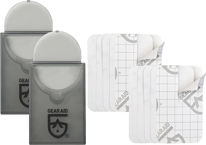 GEAR AID Tenacious Tape Mini Patches with Peel-and-Stick Adhesive Repairs Holes and Tears in Winter Gear, Down Puffer Jackets, Sleeping Bags, Tents and Rain Gear