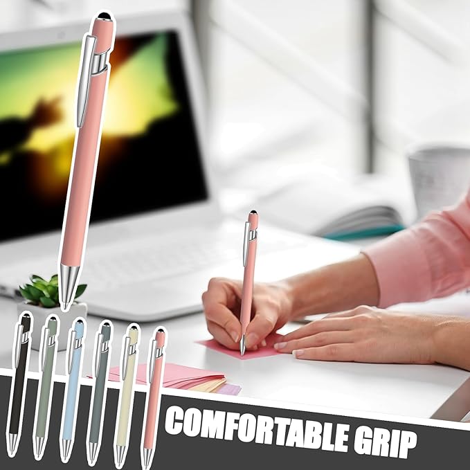 36 Pcs Blue Ink Ballpoint Pen with Stylus 2 in 1 Ballpoint Pen for Touch Screens School Office Coworkers (Moran)