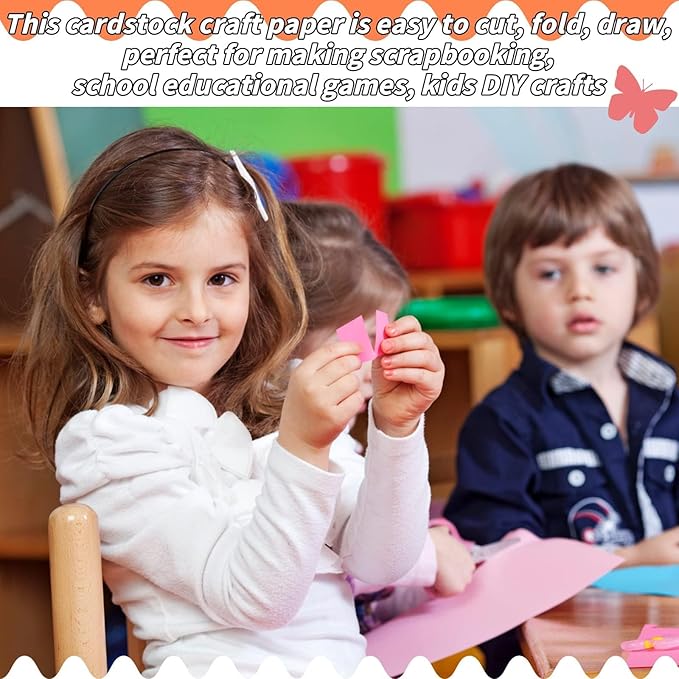 Colored Cardstock Bulk 300 sheets, 8.5” x 11” Cardstock Paper 30 Assorted Colors Construction Paper,250 GSM Card Stock Printer Paper Scrapbooking Supplies for Diy Crafts Cricut Card Making