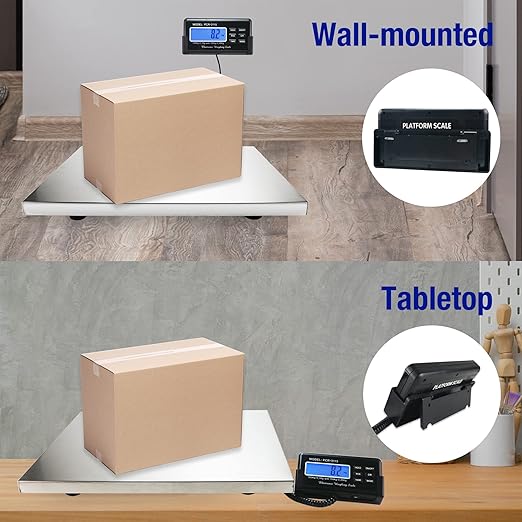 Charmline 660lbs x 0.2oz High Accuracy Digital Postal Scale, Shipping Scale with 21x17 Large Stainless Steel Platform, Heavy Duty Scale for Packages/Dog/Postage/Luggage, Battery & AC Adapter Powered