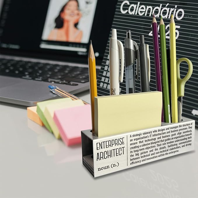 Enterprise Architect Definition Gifts for Women, Men, Business Owner Gifts, Enterprise Architect Entrepreneur Boss Desk Decor Pen Pencil Holders WCC44