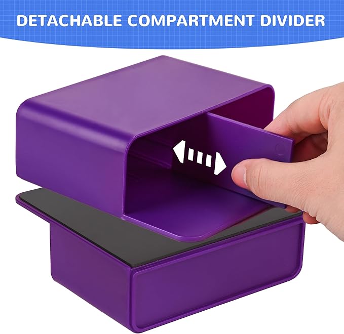 Magnetic Dry Erase Marker Holder, Magnetic Pen Marker Holder for Whiteboard, Fridge, Locker Accessories, School, Office, Home, Magnet Pen Cup,1 Pack, Purple