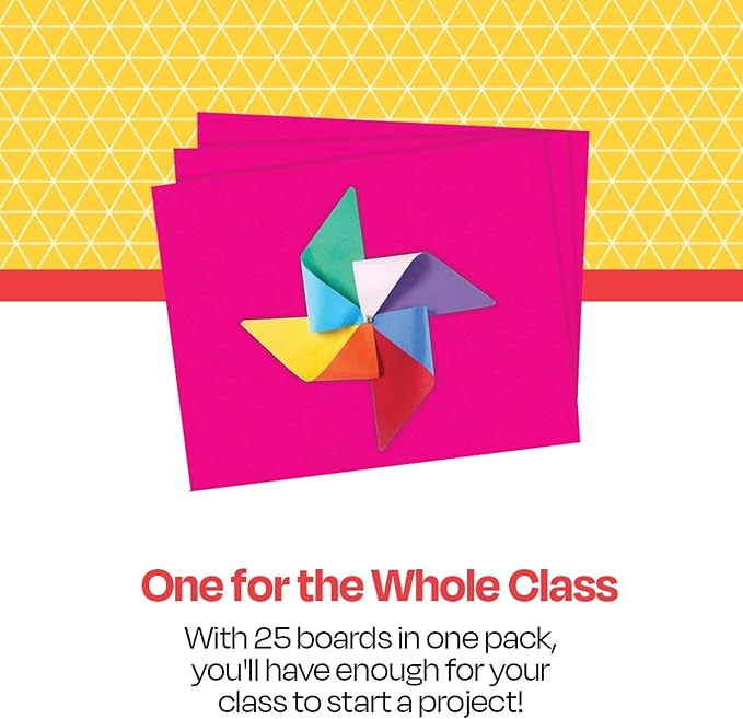School Smart Railroad Poster Board Paper, 22 x 28 Inches, 4-Ply, Magenta, Pack of 25