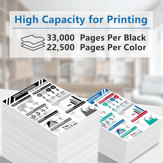 MP C6003 High Capacity Toner Cartridge Replacement for Ricoh Aficio MP C6003 MP C4503 MP C5503 MP C4504 MP C4504ex MP C5504 MP C6004 MP C6004ex MP C6503 Printers (841849 841851 841852 841850)