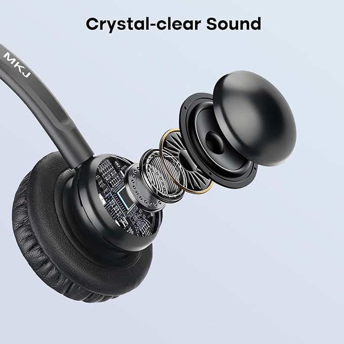 MKJ Telephone Headset for Cisco Phones, Wired Headphones with Microphone Noise Cancelling, Corded RJ9 Office Headset for Cisco CP-7821 7861 7942G 7960G 7975G CP-7841 8811 8841 8851 8861 8865 9951