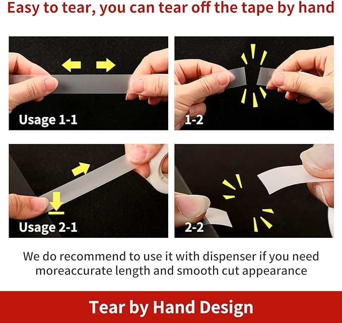 24 Rolls Invisible Tape Refills for Dispenser, Bulk Matte Finish Translucent Tape, 3/4 x 800 Inches, Engineered for Office School Home Repairing Correction and Labeling